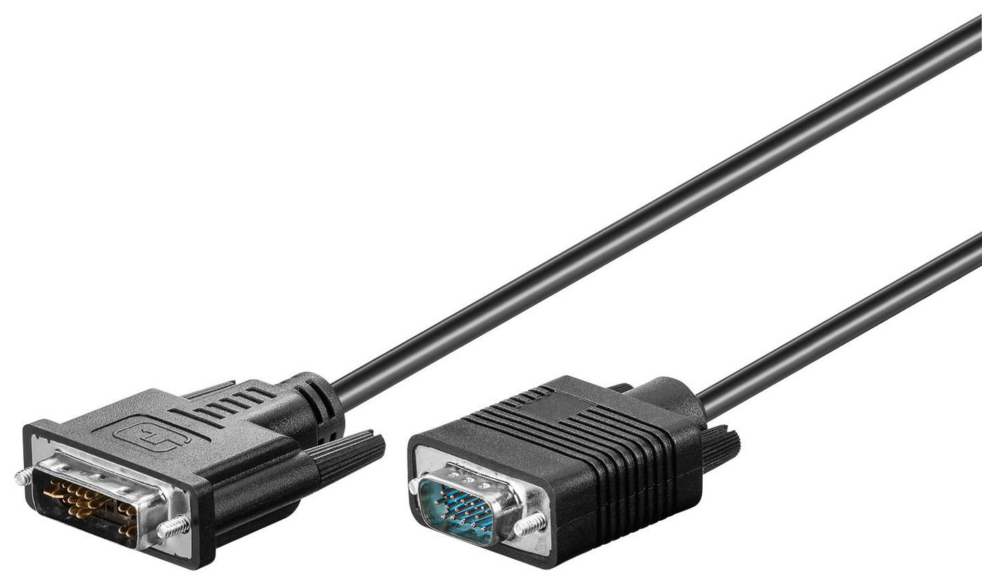Microconnect 50989 videokabel adapter 1 m DVI-I Sort