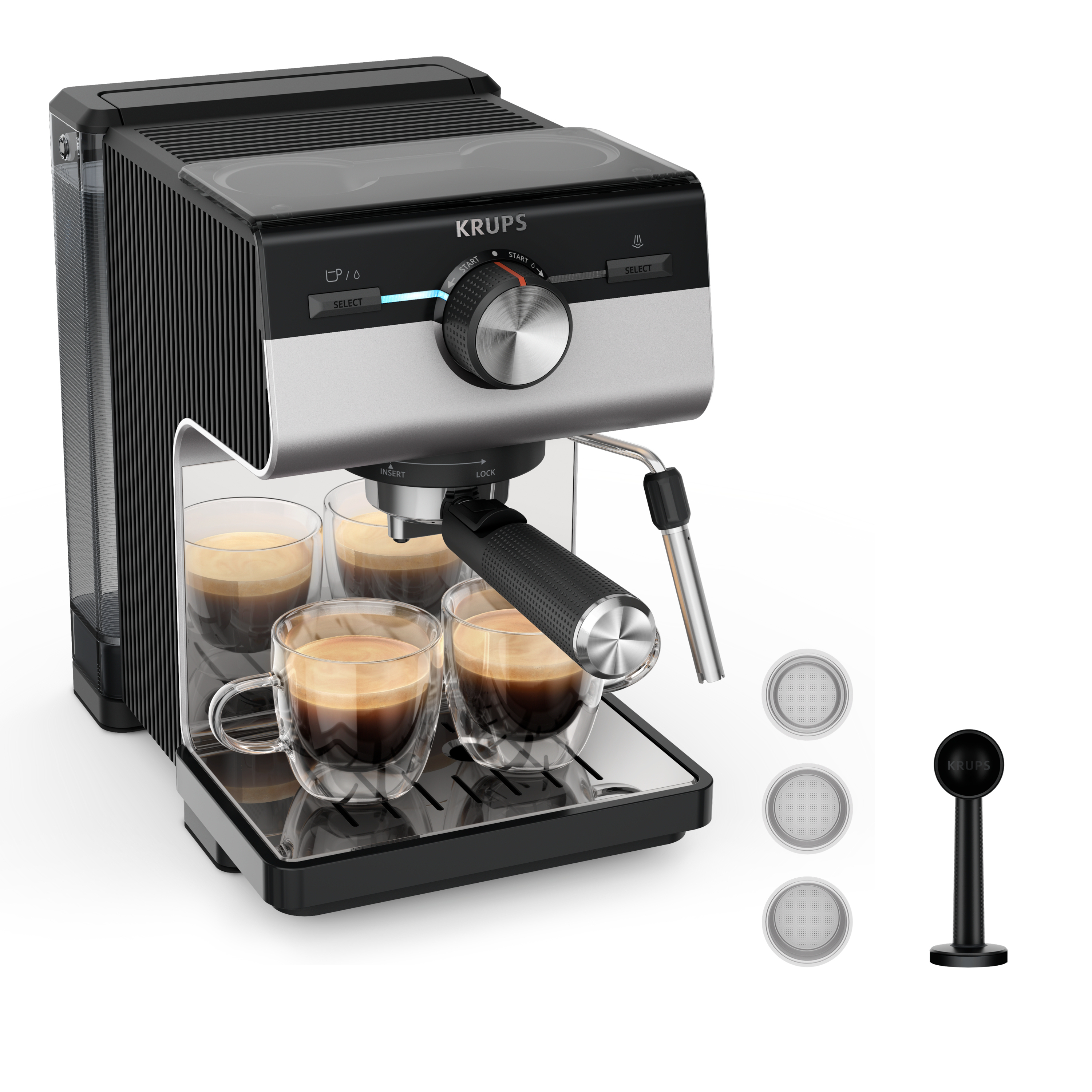 Krups Authentic+ XP384E10 kaffemaskine Semi-auto Espressomaskine 2 L