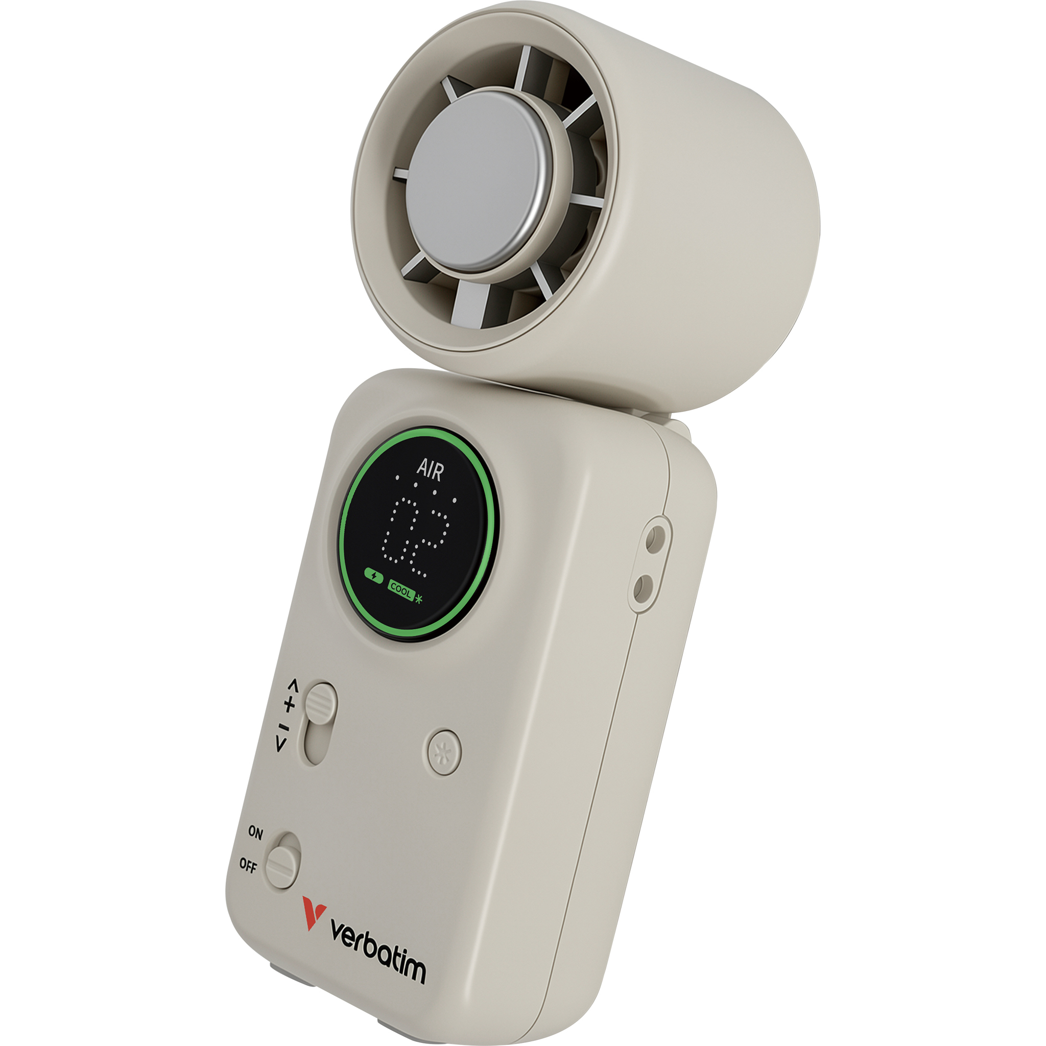 Verbatim 32346 personlig håndholdt spray & blæser Hvid, Sølv Håndholdt ventilator