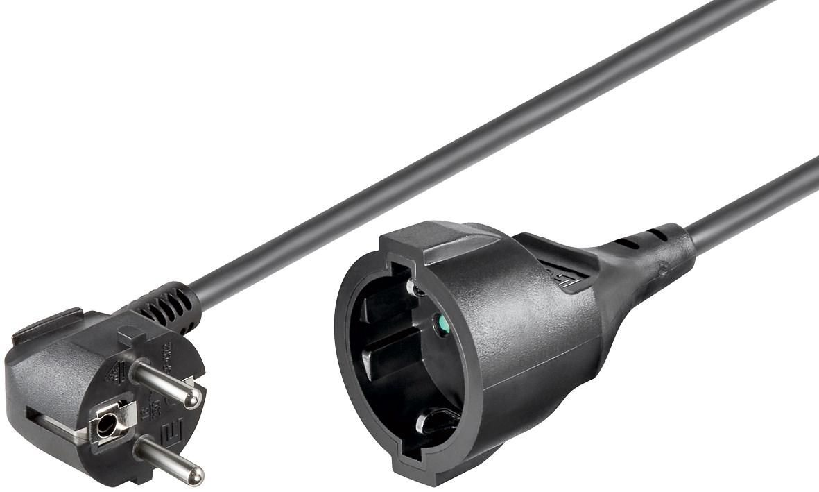 Microconnect PE141000 el-ledning Sort 10 m Strømstik type E+F Schuko
