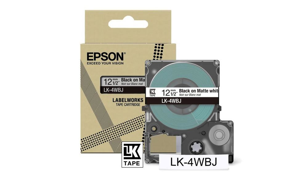 Epson LK-4WBJ Sort, Hvid