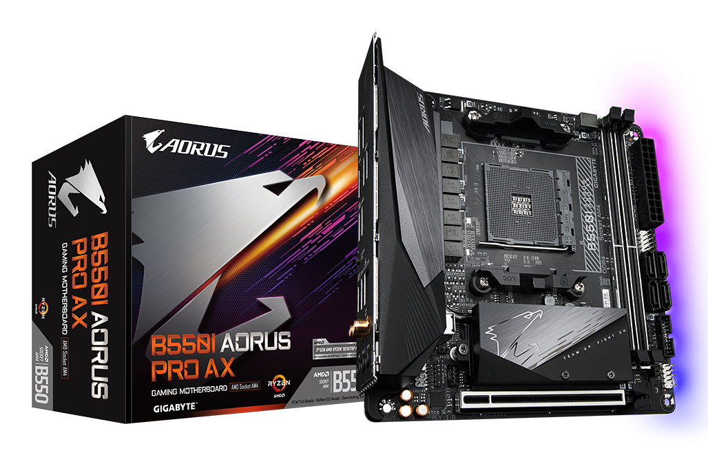 GIGABYTE B550I AORUS PRO AX bundkort AMD B550 Stik AM4 mini ITX