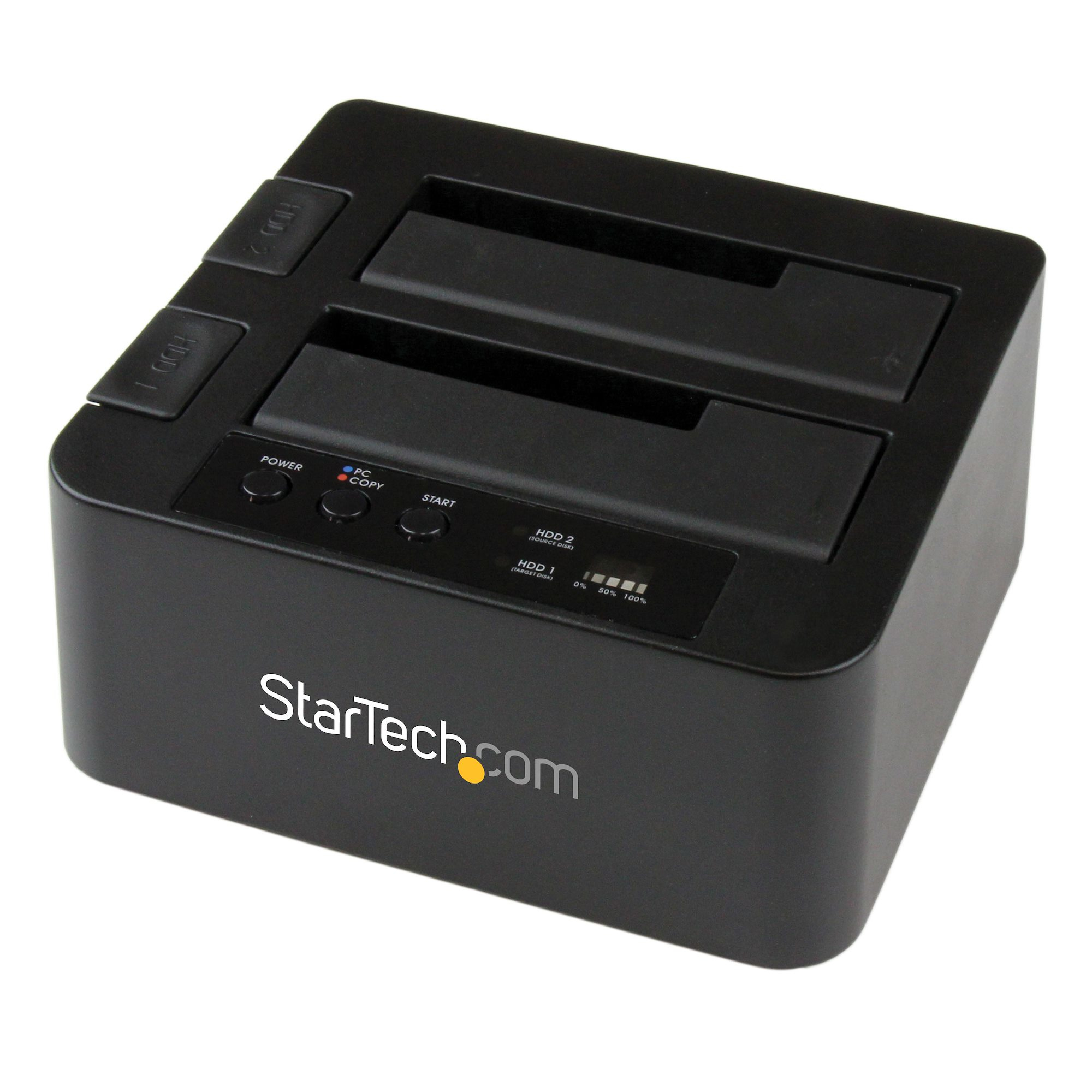 StarTech.com SDOCK2U33RE kopienhed til digital medie HDD/SSD duplikator Sort 1 Kopier