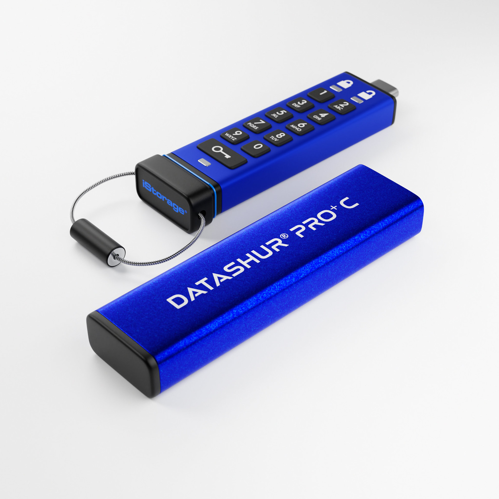 iStorage datAshur PRO+C USB-nøgle 128 GB USB Type-C 3.2 Gen 1 (3.1 Gen 1) Blå