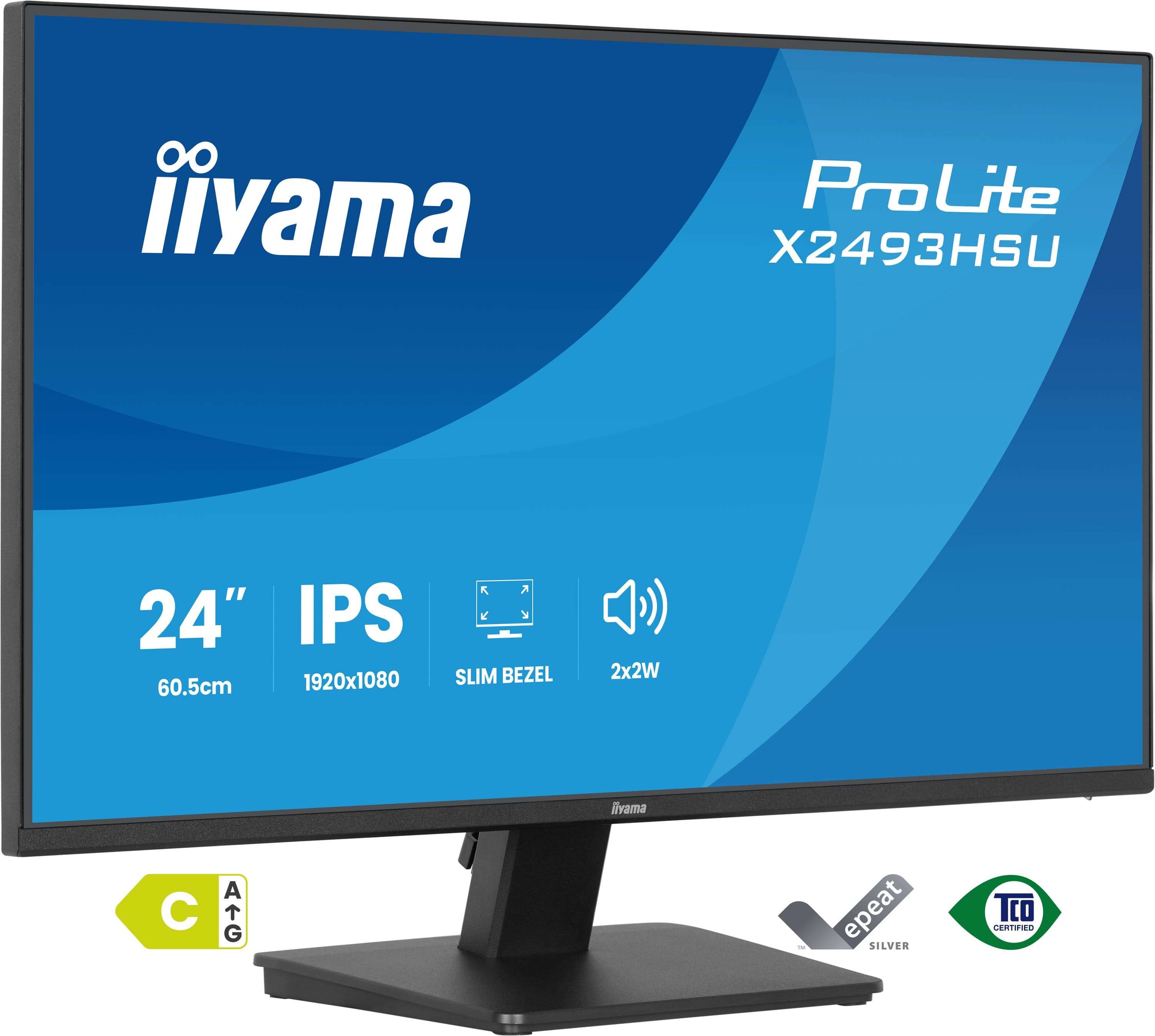 iiyama ProLite X2493HSU-B1 computerskærm 60,5 cm (23.8") 1920 x 1080 pixel Fuld HD Sort