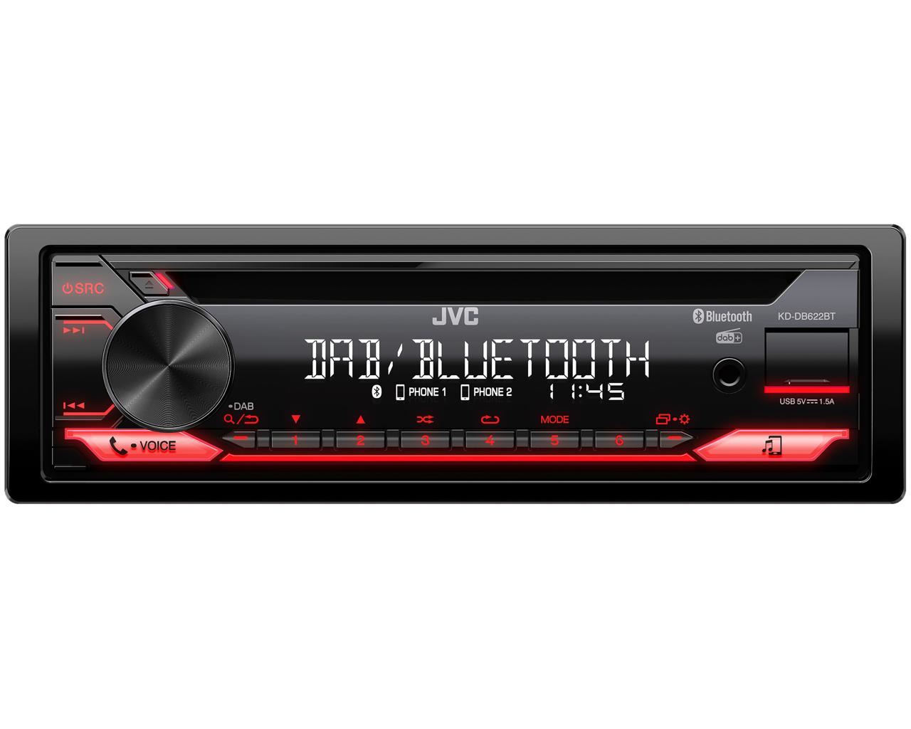 JVC KD-DB622BT bil media receiver Sort 200 W Bluetooth