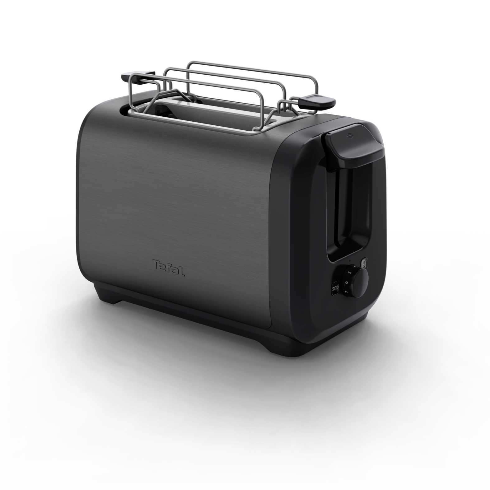 Tefal Subito TT5S18E0 brødrister 7 2 skive(r) 1300 W Sort, Rustfrit stål