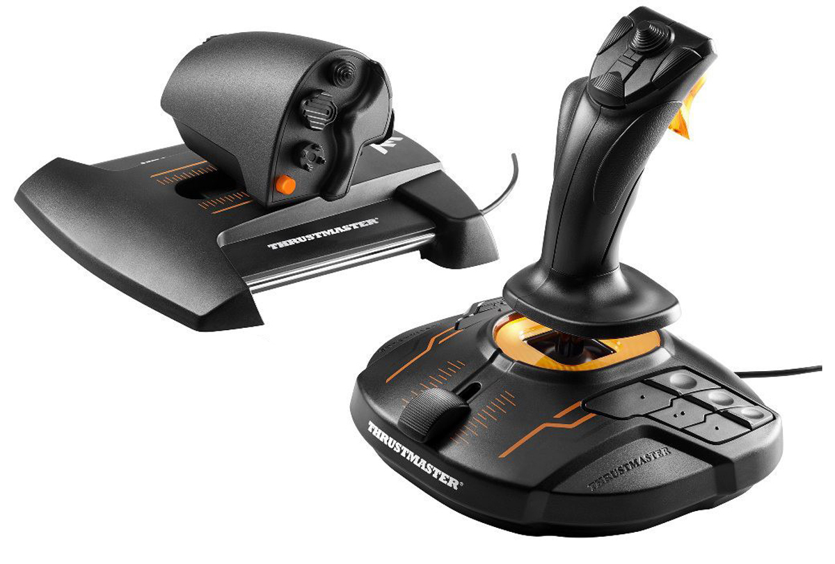 Thrustmaster T-16000M FCS Hotas Sort, Orange USB Joystick Analog/digital PC