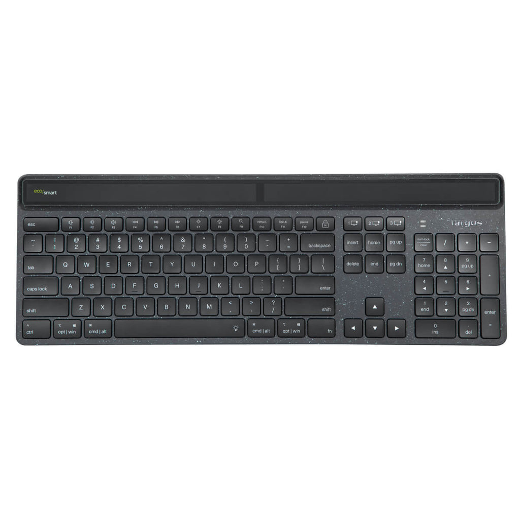Targus Sustainable Energy Harvesting EcoSmart tastatur Universel Bluetooth QWERTY Nordisk Sort