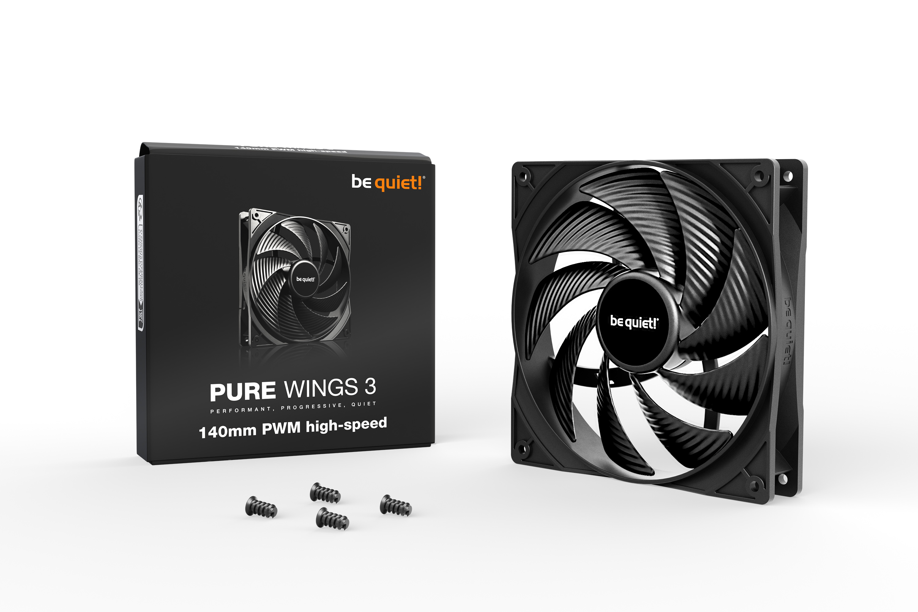 be quiet! Pure Wings 3 140mm PWM high-speed Computerkabinet Ventilator 14 cm Sort 1 stk