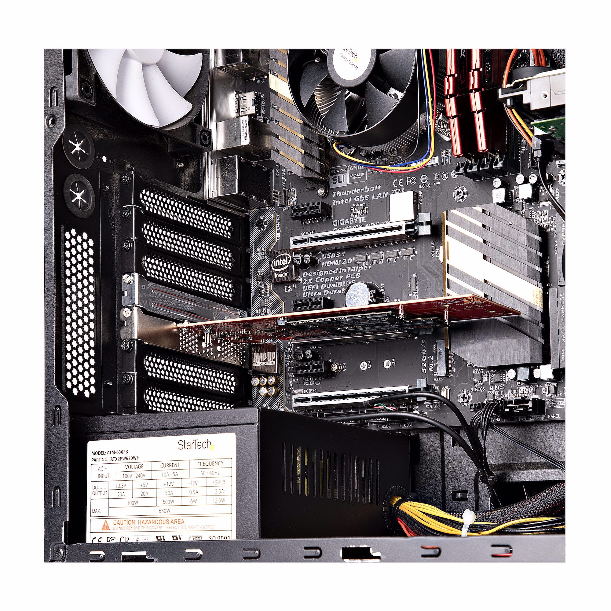 StarTech.com DUAL-M2-PCIE-CARD-B interface-kort/adapter Intern M.2