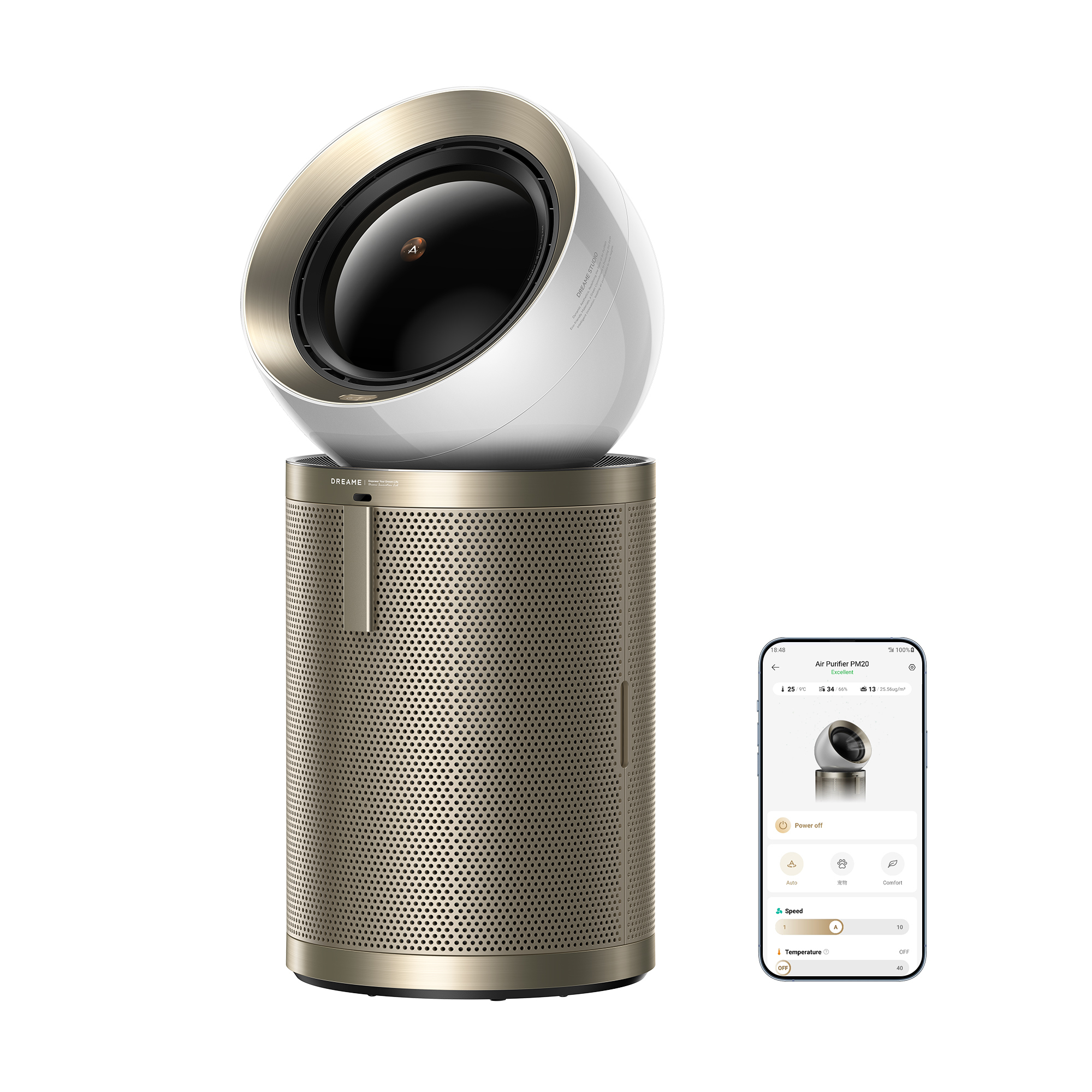 Dreame PM20 100 m² 60 dB 2000 W Bronze, Hvid