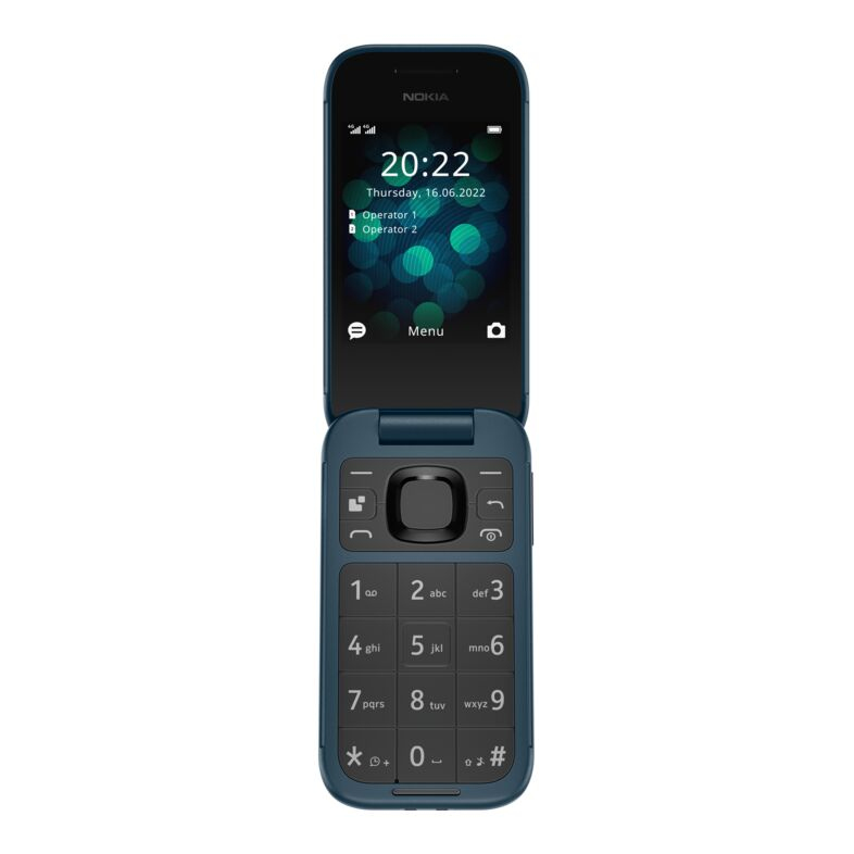 HMD Nokia 2660 Flip 7,11 cm (2.8") 123 g Blå Feature telefon