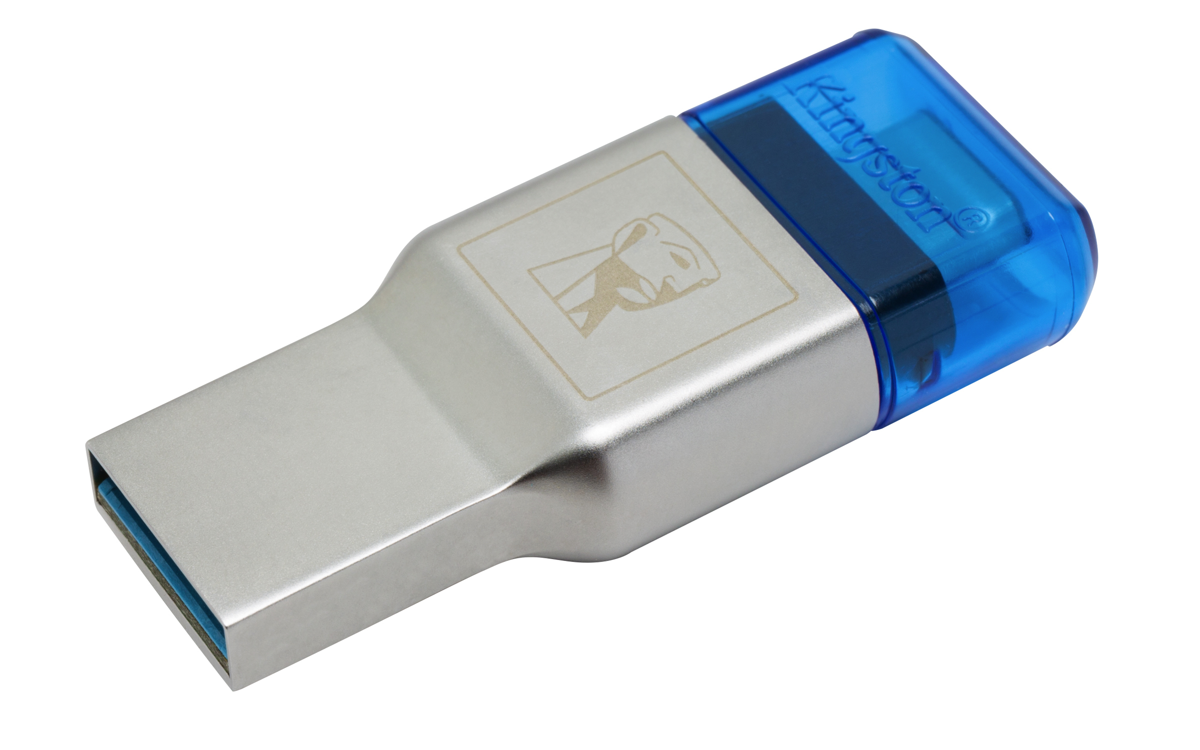 Kingston Technology MobileLite Duo 3C kortlæser USB 3.2 Gen 1 (3.1 Gen 1) Type-A/Type-C Blå, Sølv