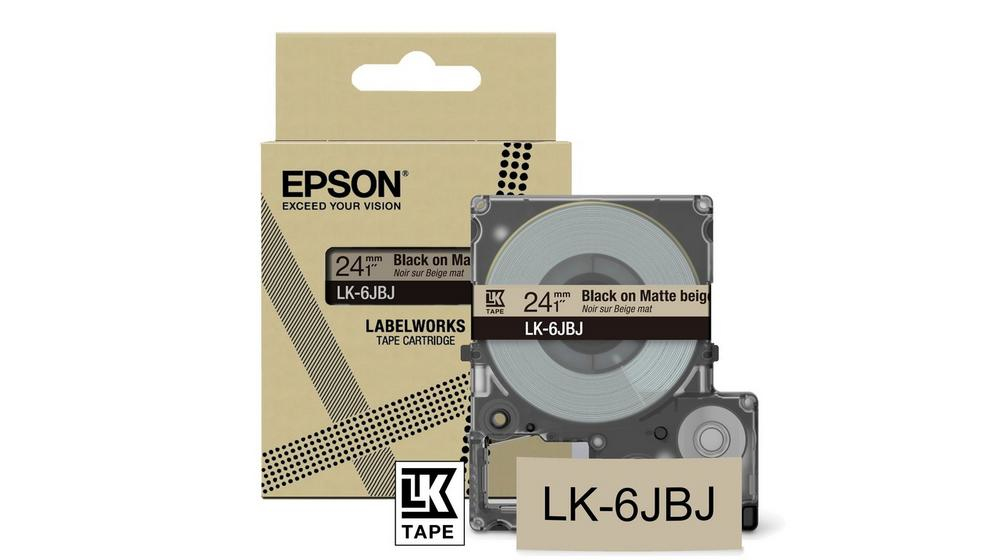 Epson LK-6JBJ Beige, Sort