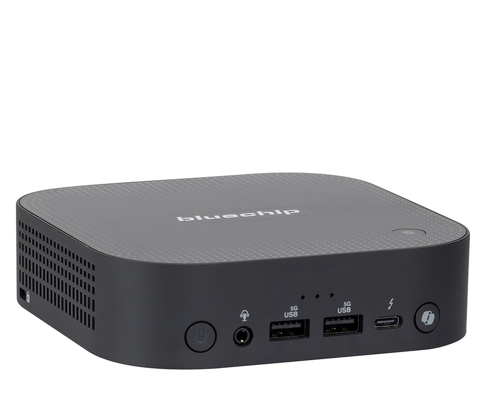 bluechip BUSINESSline M1450, Copilot+ PC Intel Core Ultra 5 226V 16 GB LPDDR5x-SDRAM 500 GB SSD Windows 11 Pro Mini PC Sort