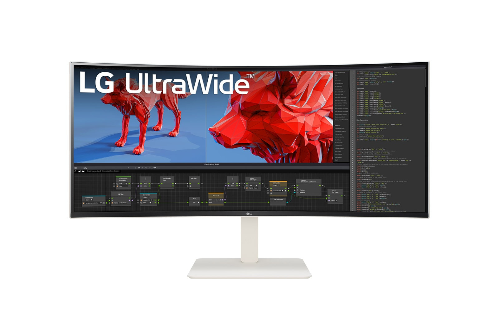LG 38BR85QC-W computerskærm 96,5 cm (38") 3840 x 1600 pixel UltraWide Quad HD+ LCD Hvid