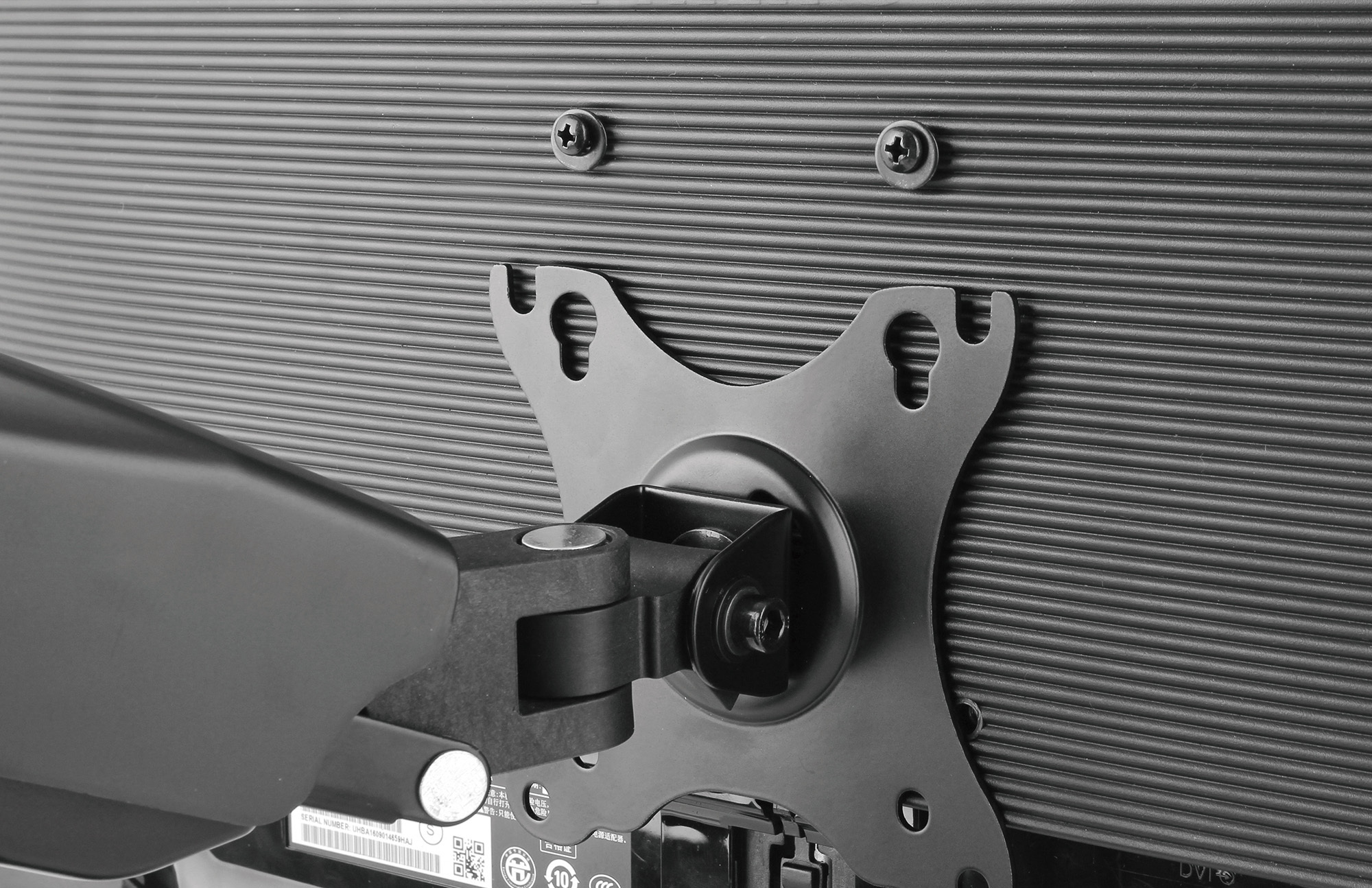 Manhattan 462495 skærmbeslag og -stativer 81,3 cm (32") Skrivebord Sort