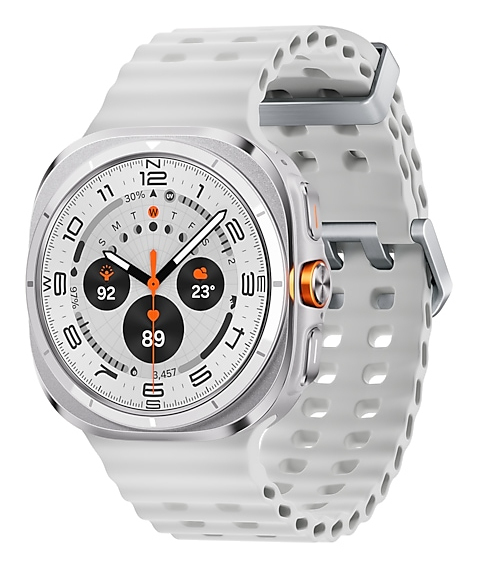 Samsung Galaxy Watch Ultra 3,81 cm (1.5") AMOLED 47 mm Digital 480 x 480 pixel Berøringsskærm 4G Titanium, Hvid Wi-Fi GPS (satellit)