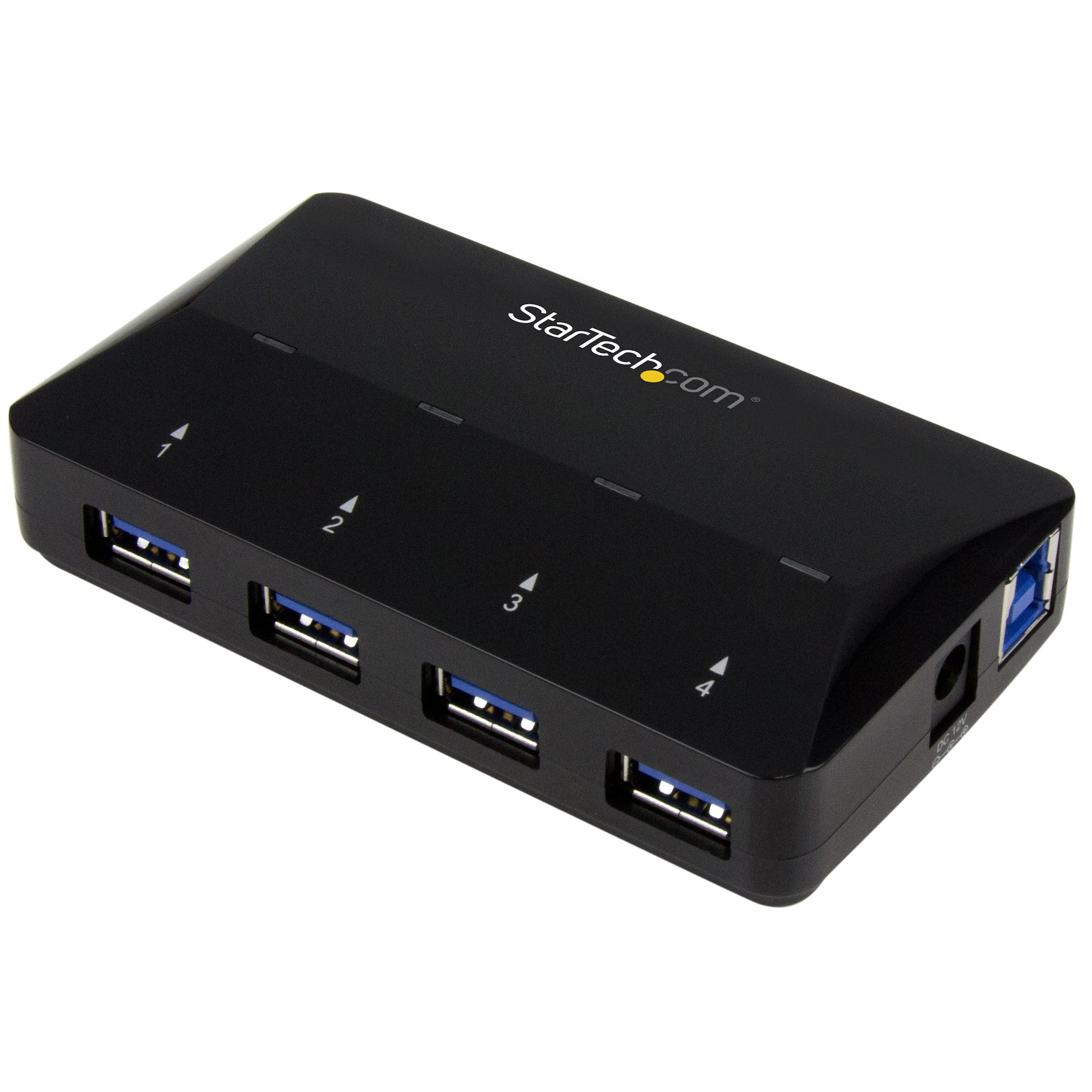 StarTech.com ST53004U1C interface hub USB 3.2 Gen 1 (3.1 Gen 1) Type-B 5000 Mbit/s Sort