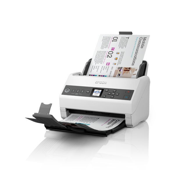 Epson DS-730N Skanner med papir-tilførsel 600 x 600 dpi A4 Sort, Grå