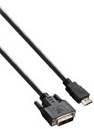 V7 V7E2HDMIDVID-02M videokabel adapter 2 m DVI-D HDMI Sort