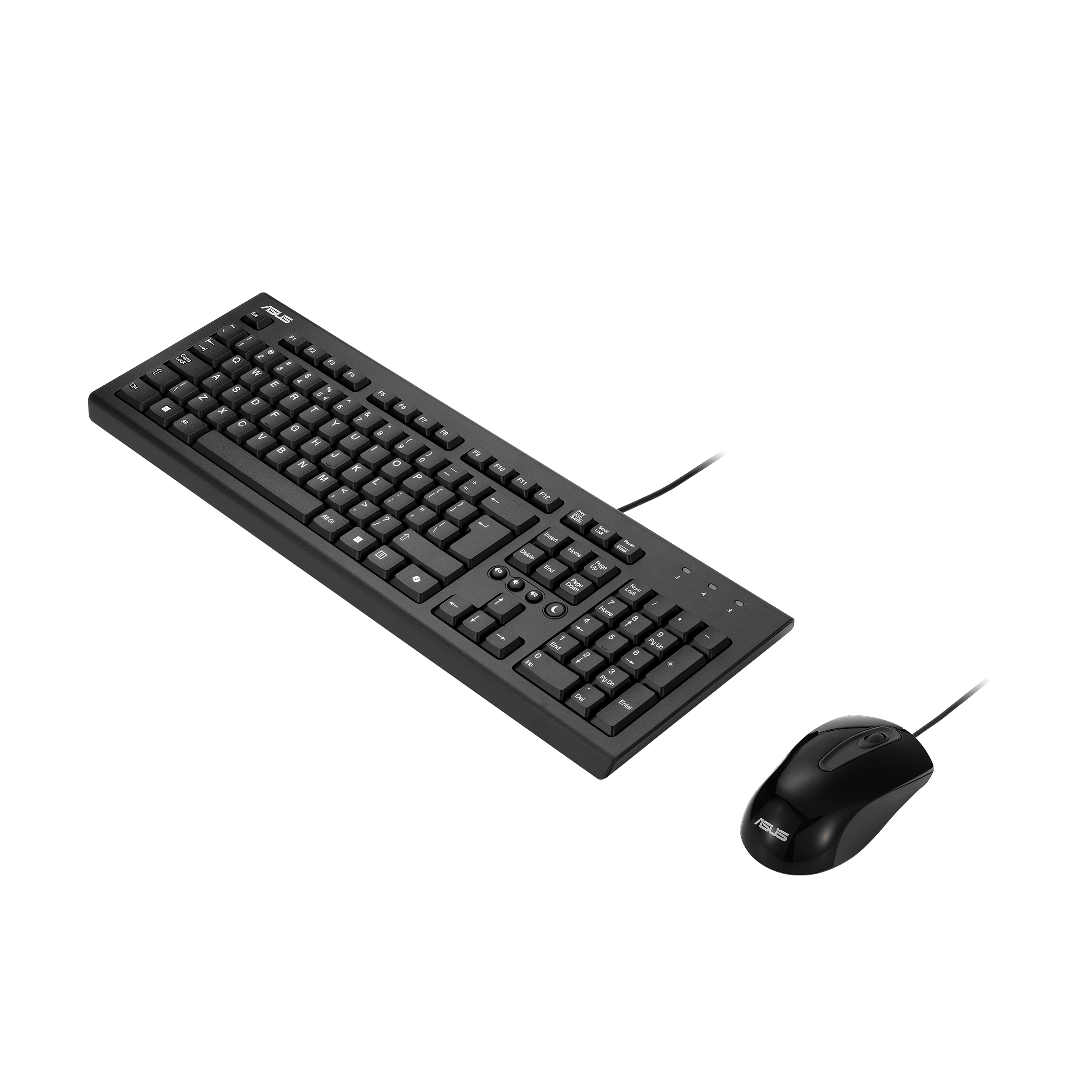 ASUS U2000 KEYBOARD+MOUSE/BK/UI tastatur Mus inkluderet Universel USB Sort
