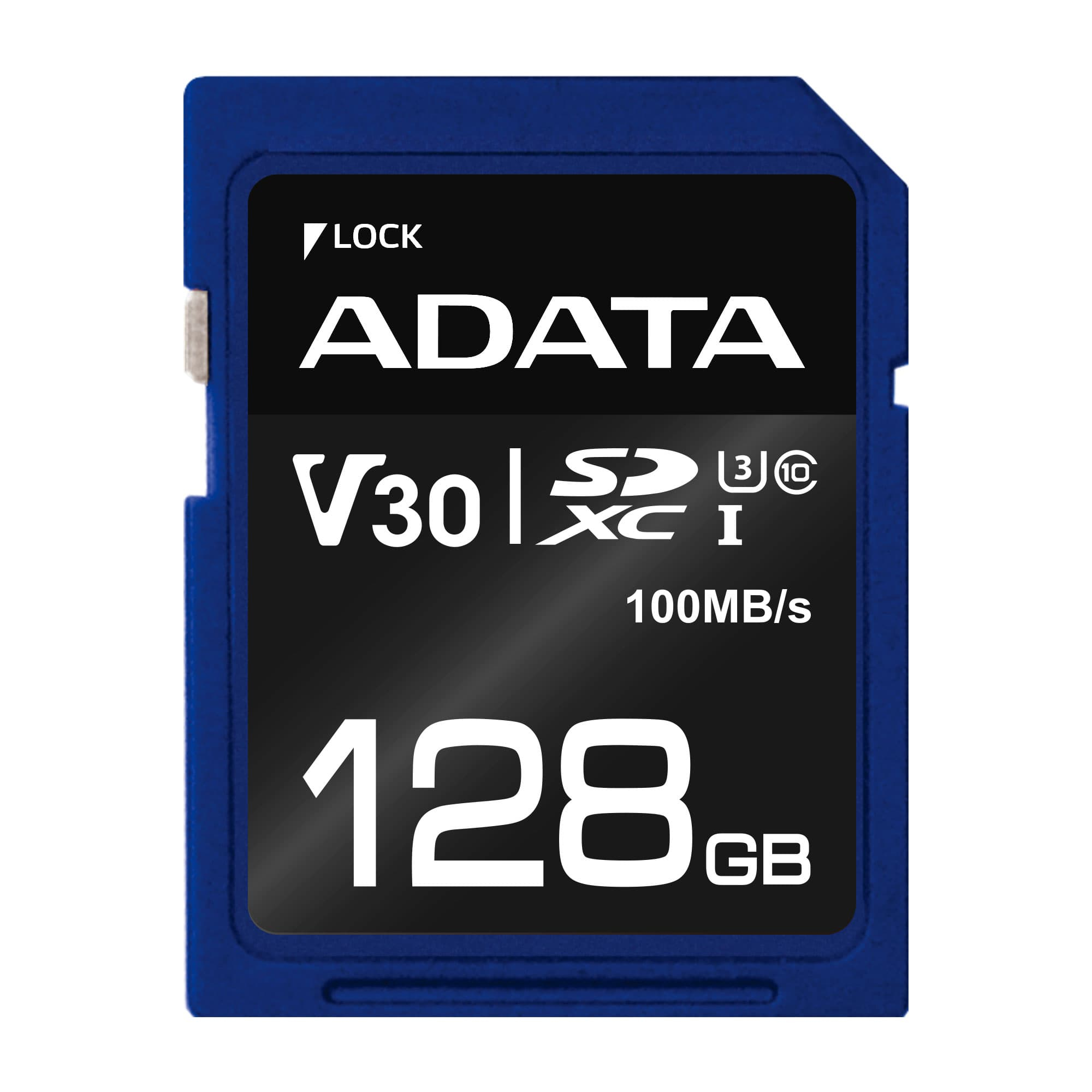 ADATA ASDX128GUI3V30S-R hukommelseskort 128 GB SDXC UHS-I Klasse 10