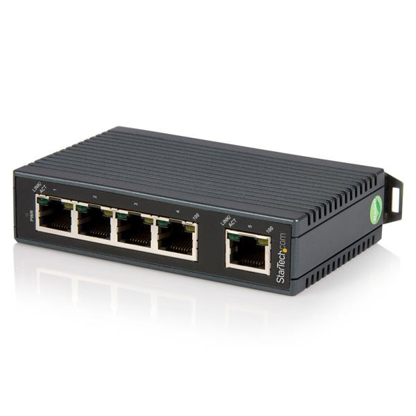 StarTech.com IES5102 netværksswitch Ikke administreret Fast Ethernet (10/100) Sort