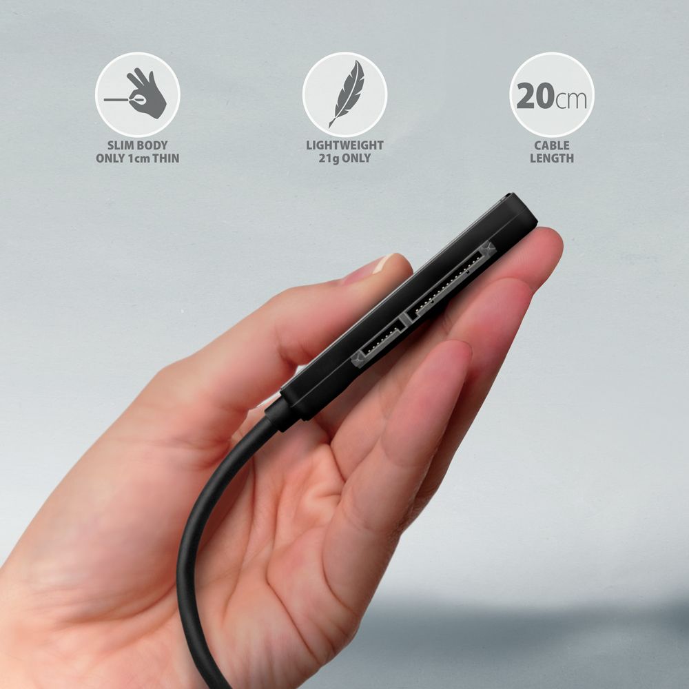 Axagon ADSA-FP2C USB-C 5Gbps - SATA 6G, 2.5 SSD/HDD SLIM adapter - Adapter - Digital/Daten interface-kort/adapter