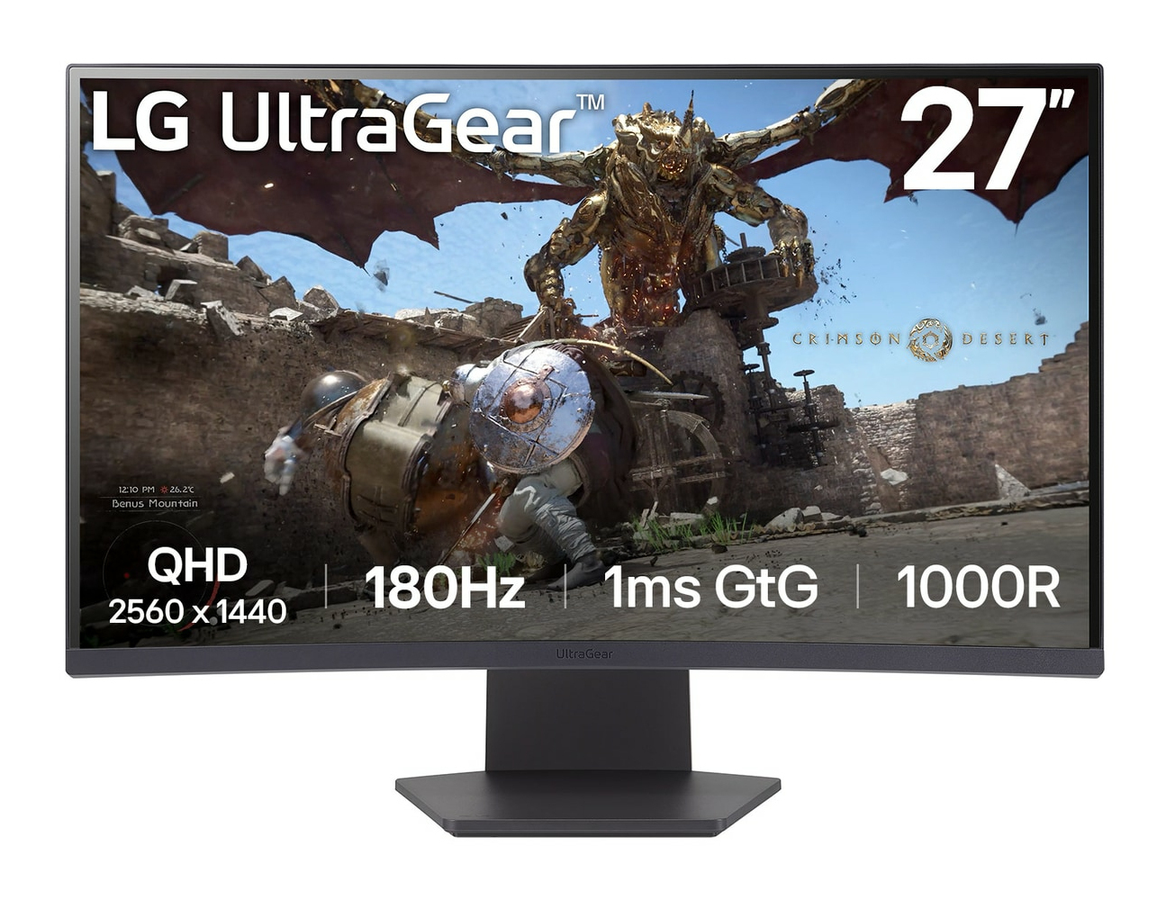 LG 27GS60QC-B computerskærm 68,6 cm (27") 2560 x 1440 pixel Fuld HD LCD Sort