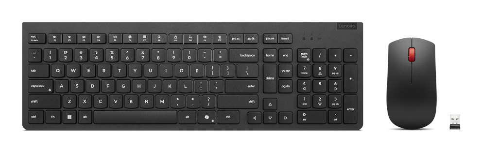 Lenovo 4X31R64497 tastatur Mus inkluderet Kontor RF trådløst Nordisk Sort