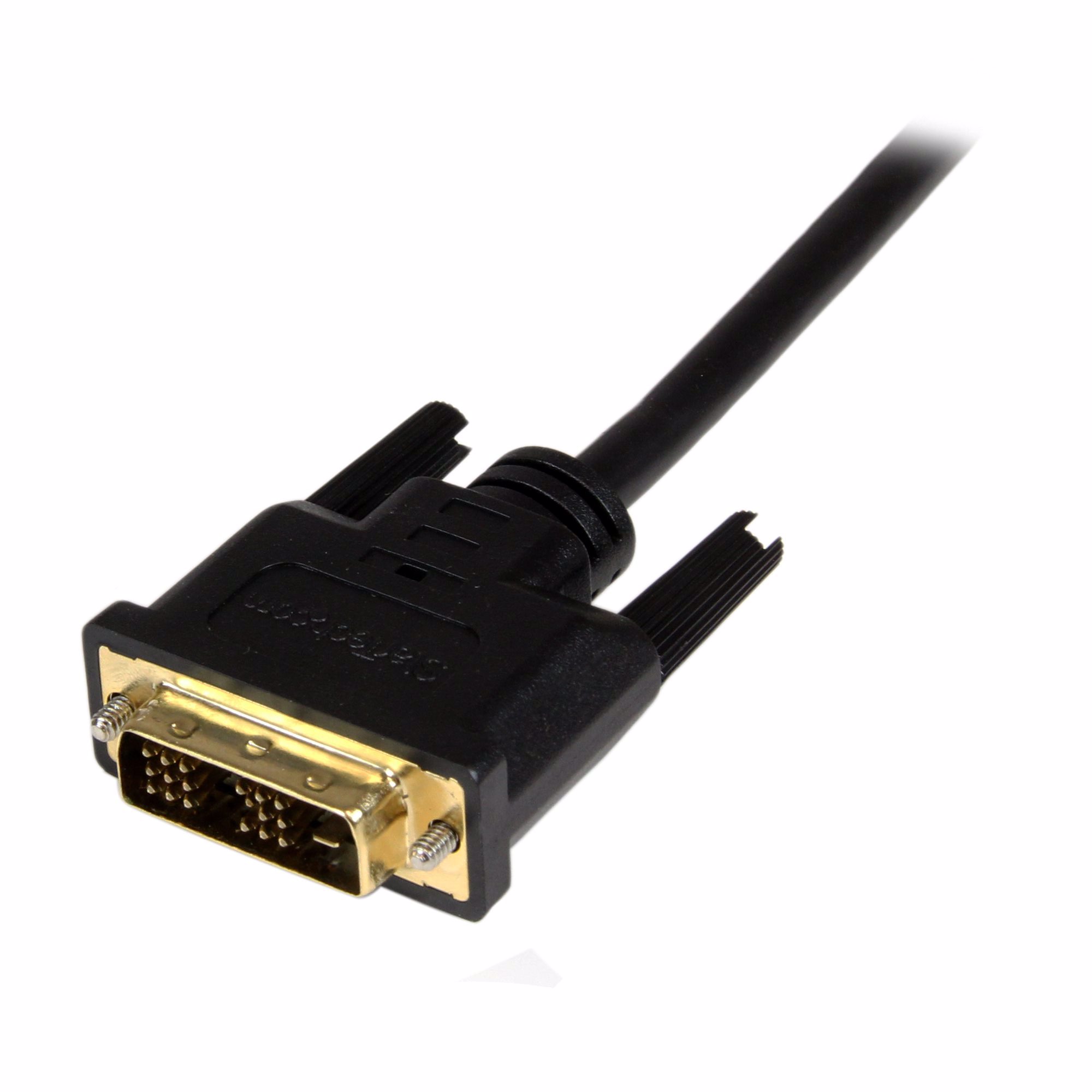 StarTech.com HDDDVIMM1M videokabel adapter 1 m Micro-HDMI DVI-D Sort