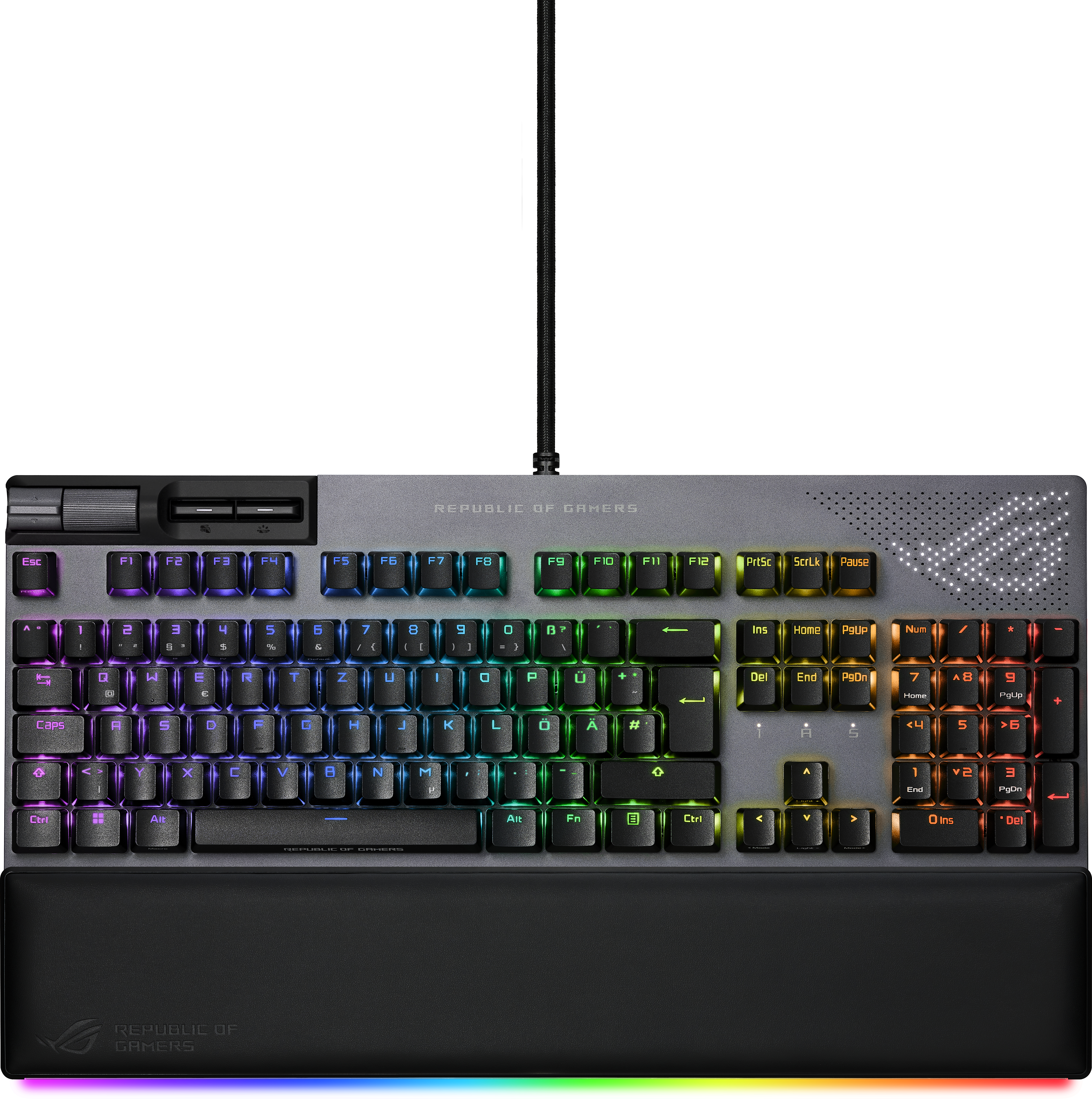 ASUS ROG Strix Flare II Animate tastatur Spil USB QWERTZ Tysk Sort