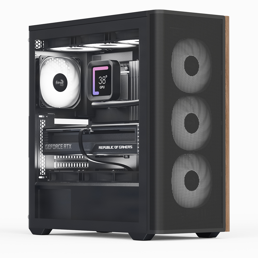Aerocool D501A Midi Tower Sort
