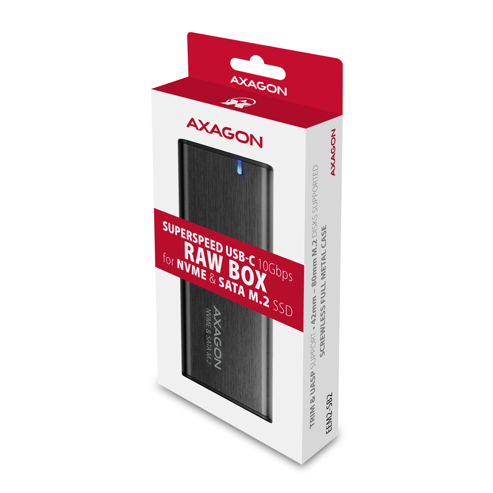 Axagon EEM2-SB2 drevkabinet SSD kabinet Sort M.2