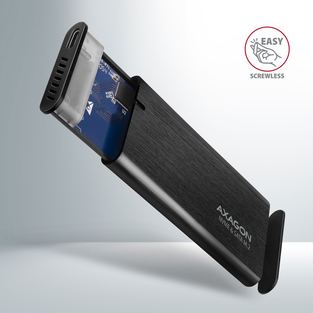 Axagon EEM2-SB2 drevkabinet SSD kabinet Sort M.2