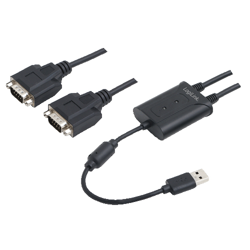 LogiLink AU0031 serielkabel Sort USB Type-A DB-9