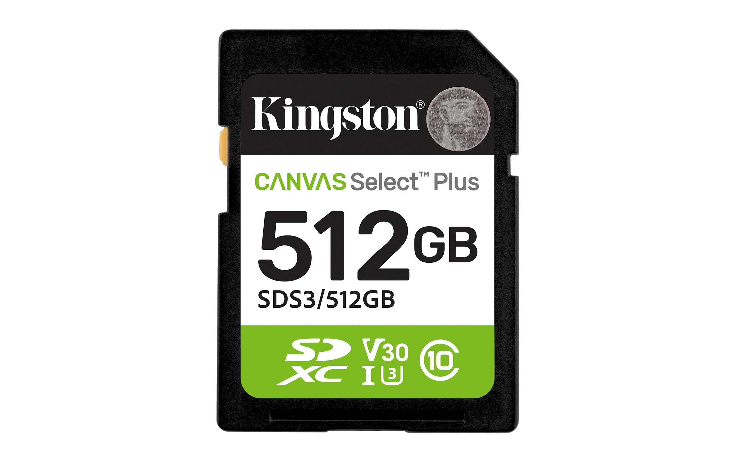 Kingston Technology 512 GB SDXC Canvas Select Plus Gen3 150 MB/s C10 UHS-I U3 V30