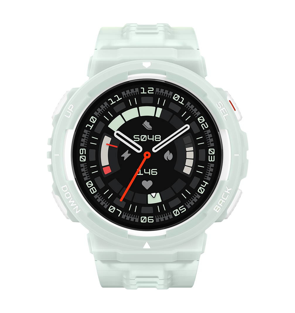 Amazfit ACTIVE EDGE 3,35 cm (1.32") TFT 46 mm Digital 360 x 360 pixel Berøringsskærm Mintfarve GPS (satellit)