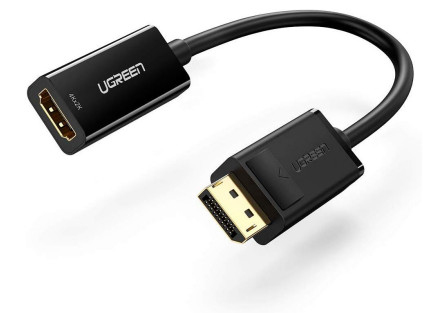 Ugreen 40363 videokabel adapter 0,25 m DisplayPort HDMI Sort
