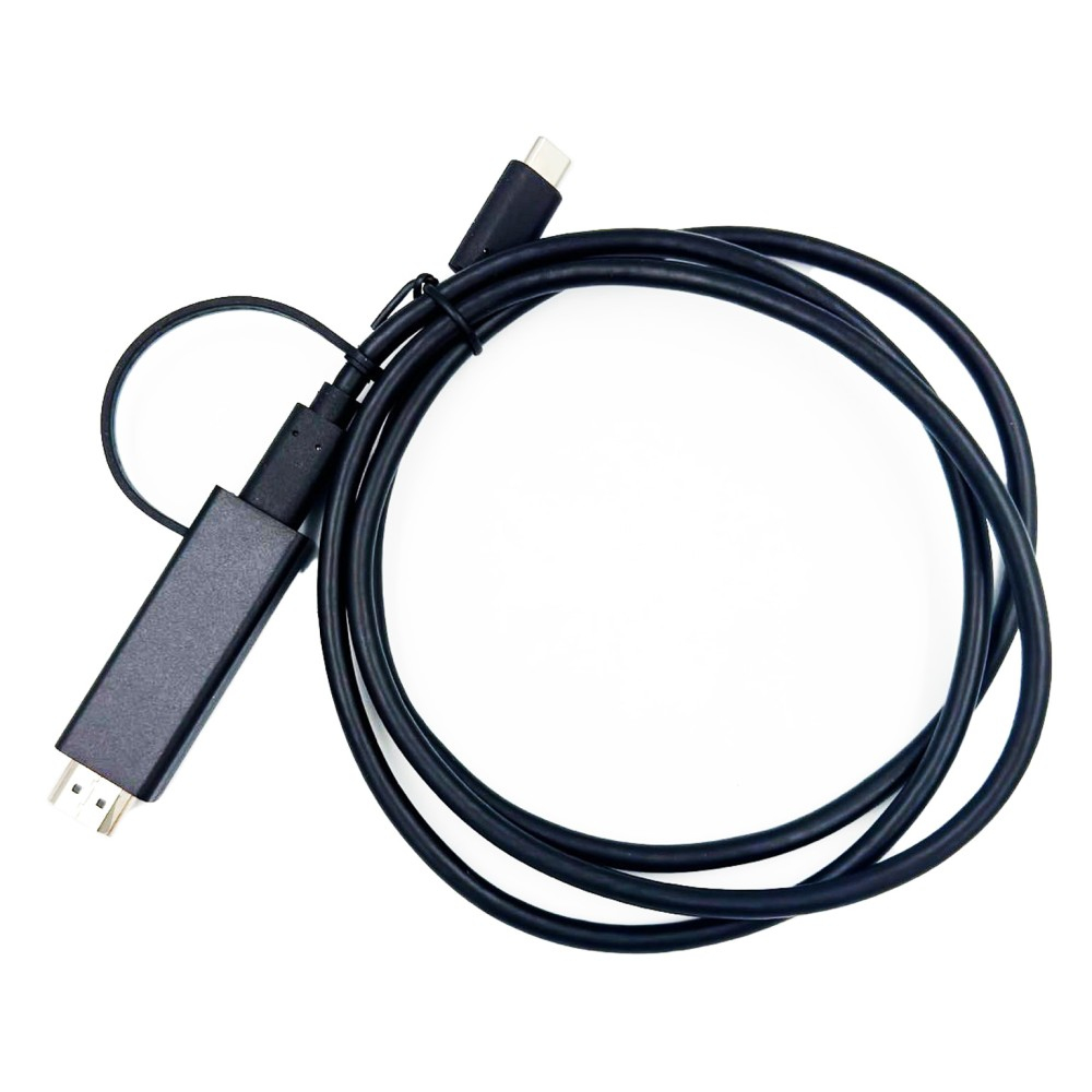 Yealink 330000008024 videokabel adapter 1,2 m HDMI Type A (Standard) USB Type-C Sort