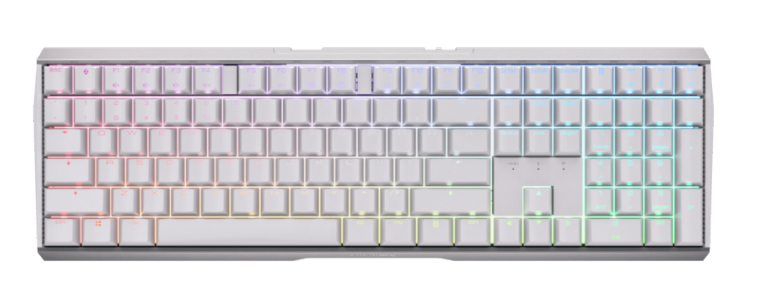 CHERRY MX 3.0S Wireless tastatur Spil RF trådløs + Bluetooth QWERTZ Tysk Hvid