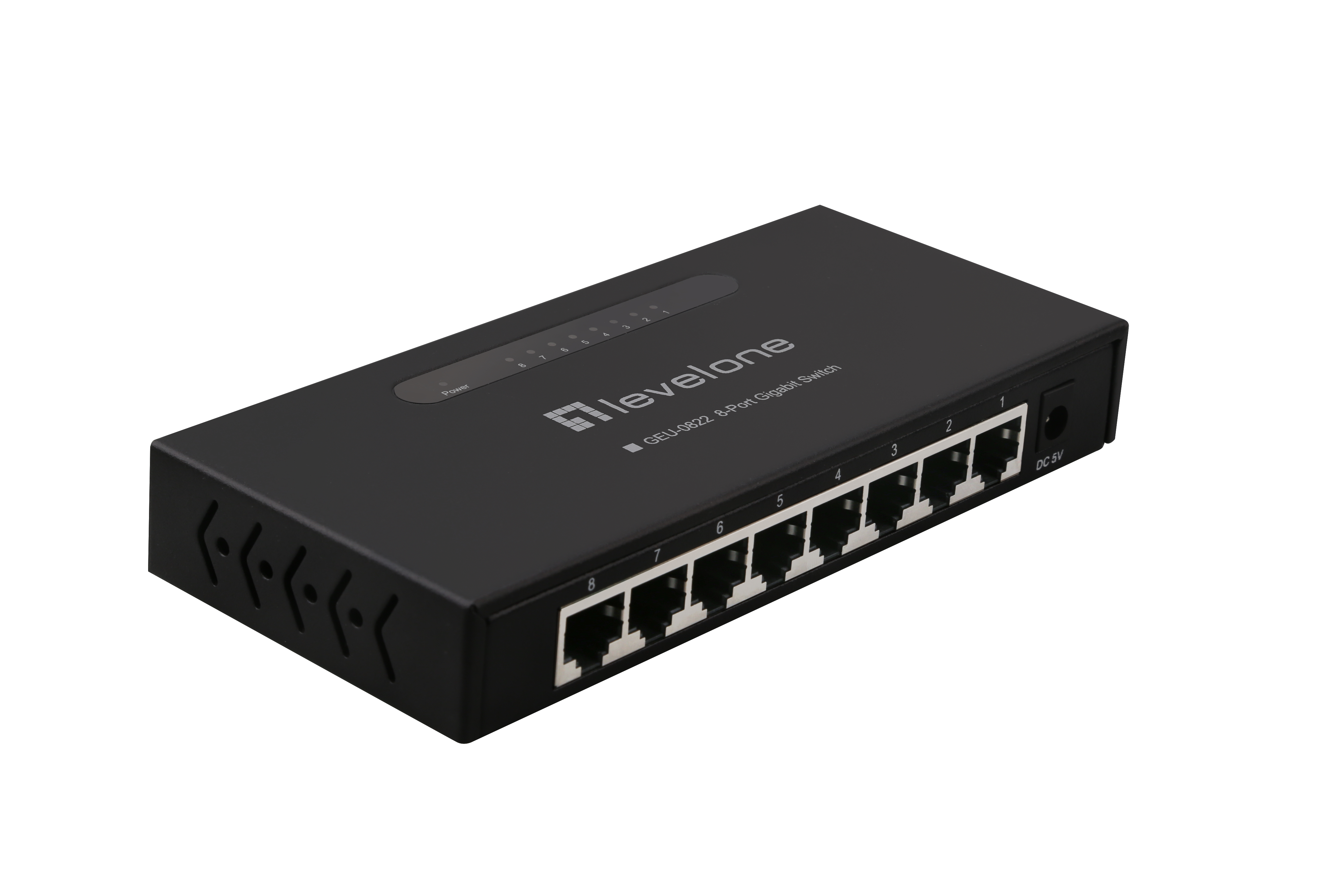 LevelOne GEU-0822 netværksswitch Ikke administreret Gigabit Ethernet (10/100/1000) Sort