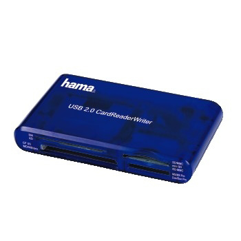 Hama USB CardReaderWriter 35in1 kortlæser Blå