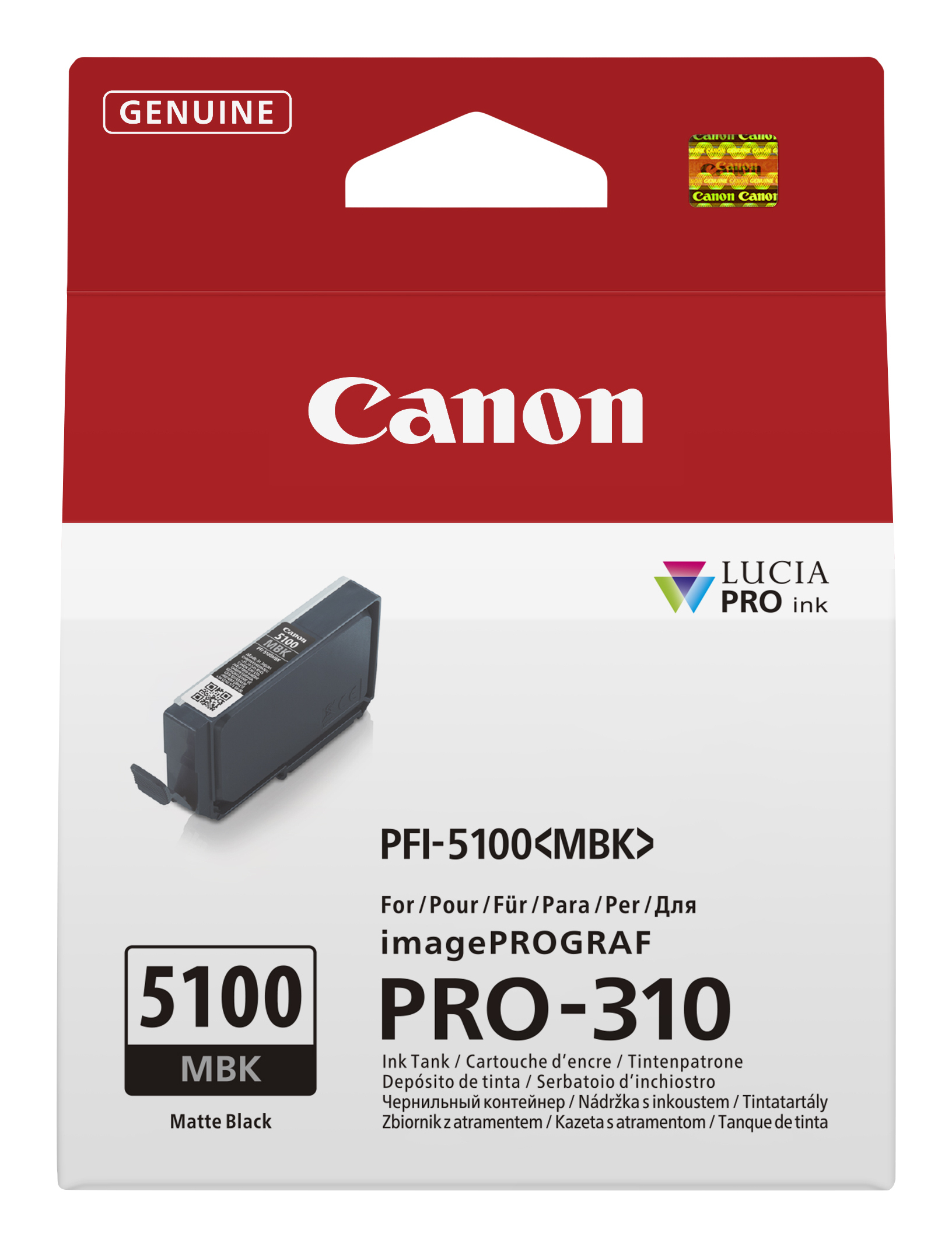 Canon PFI-5100 MBK blækpatron 1 stk Original Mat sort