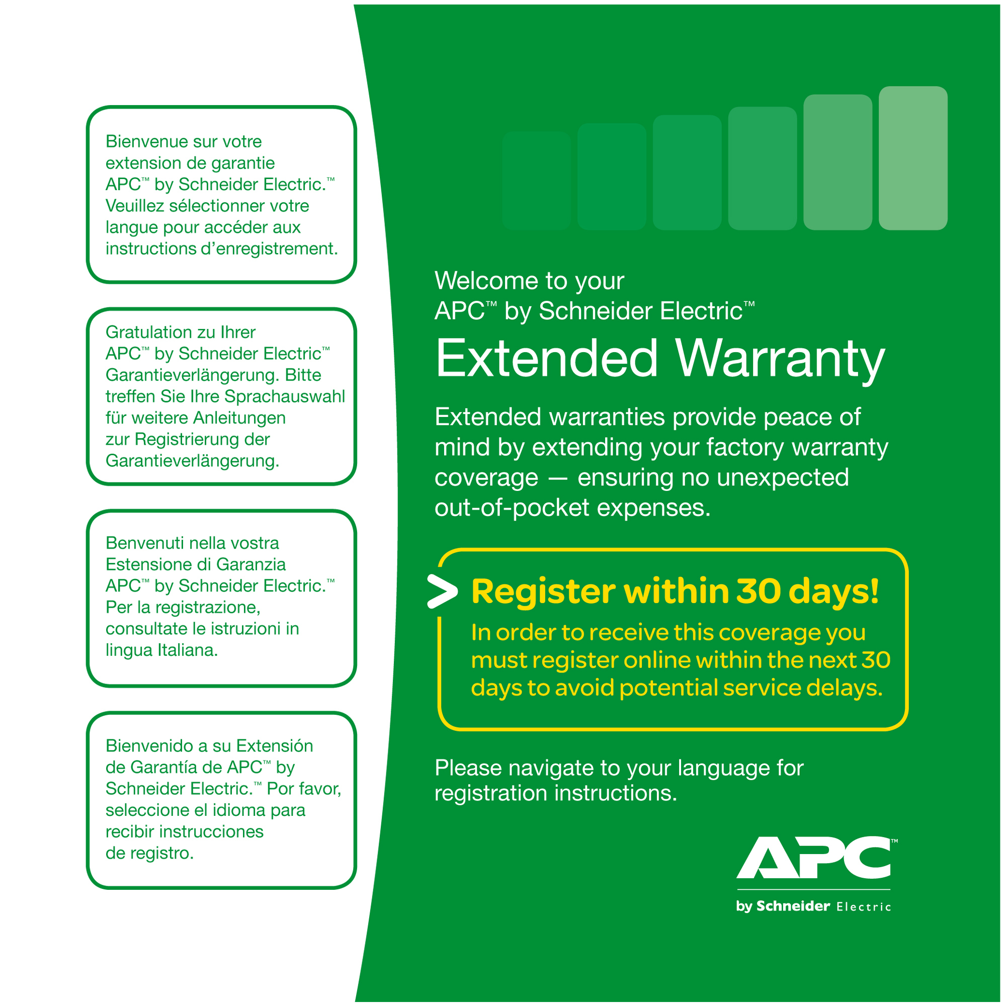APC WBEXTWAR1YR-AC-03 garanti- & supportudvidelse 1 År