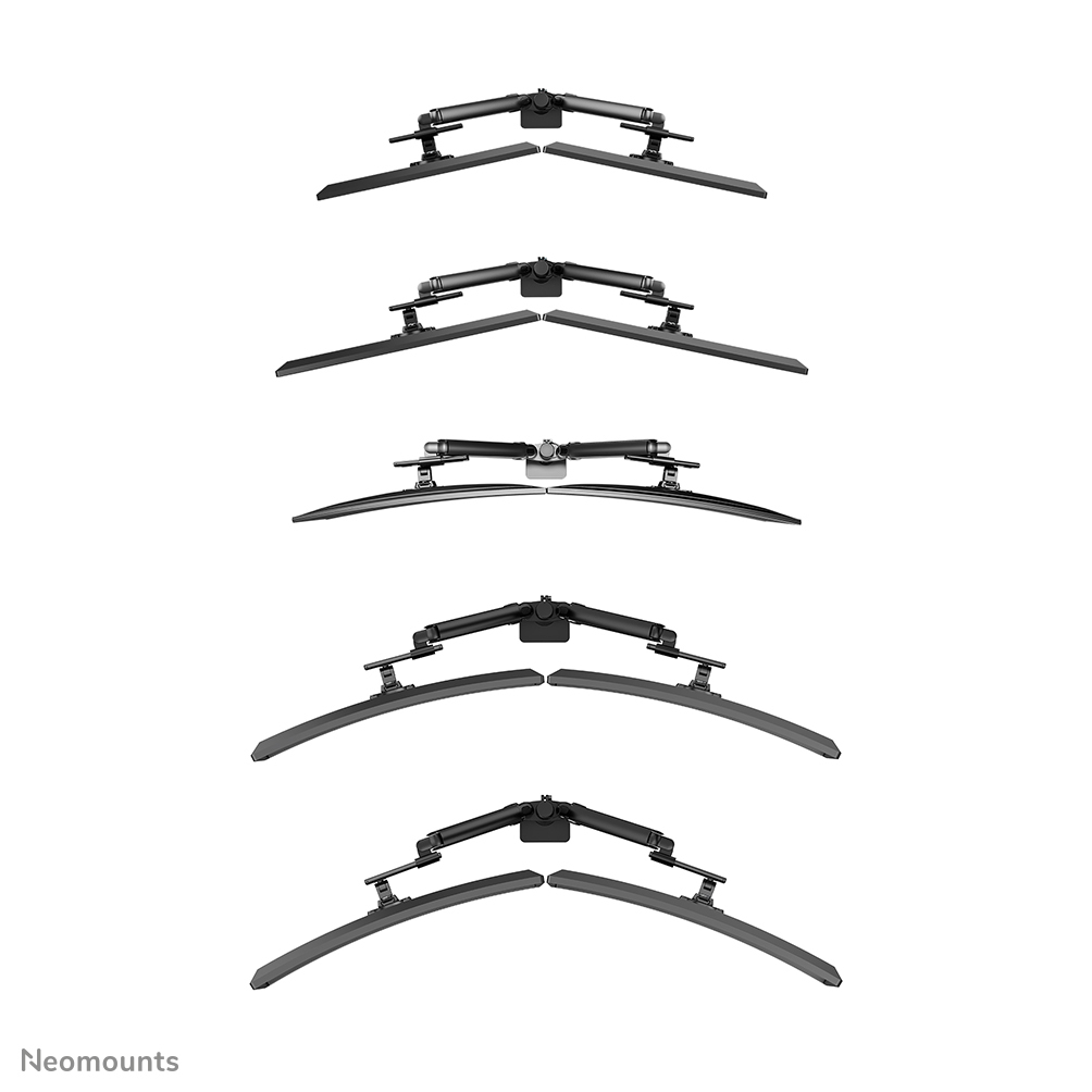 Neomounts DS65S-950BL2 skærmbeslag og -stativer 86,4 cm (34") Skrivebord Sort