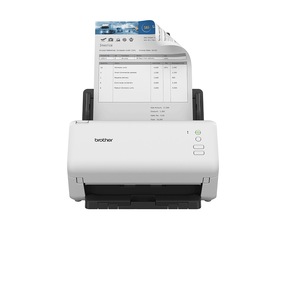 Brother ADS-4100 scanner ADF-scanner 600 x 600 dpi A4 Sort, Hvid