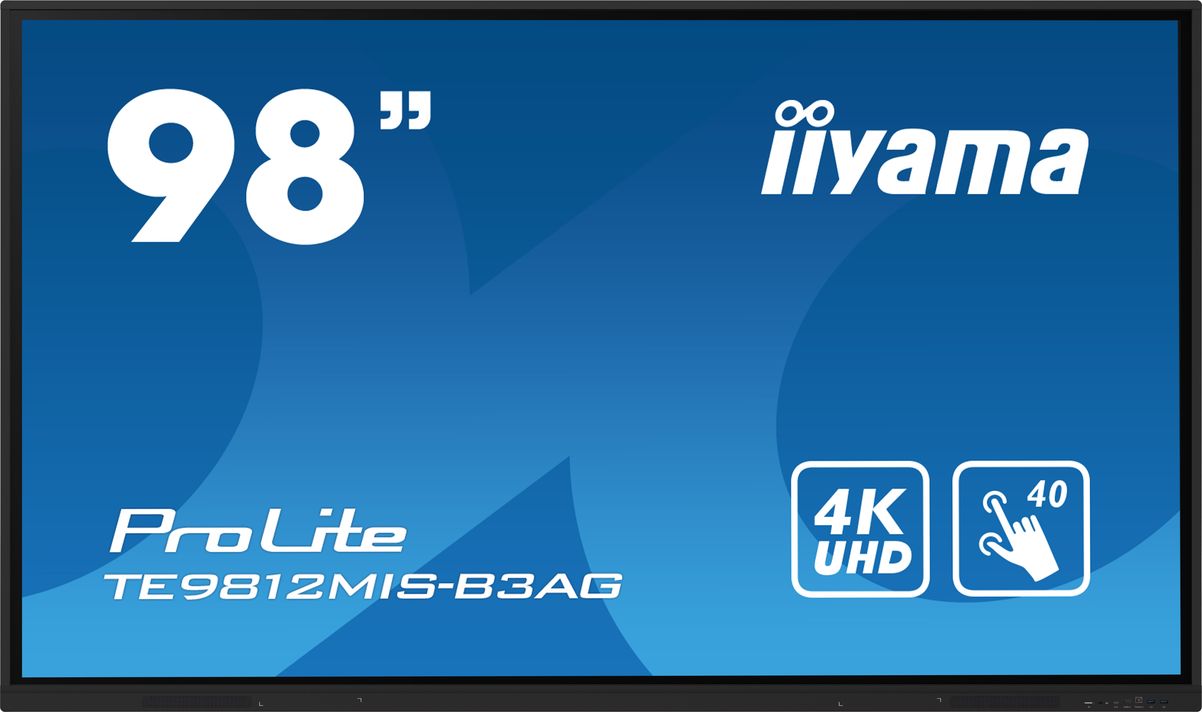 iiyama TE9812MIS-B3AG skilte display Kiosk design 2,49 m (98") LCD Wi-Fi 400 cd/m² 4K Ultra HD Sort Berøringsskærm Indbygget processer Android 11 24/7